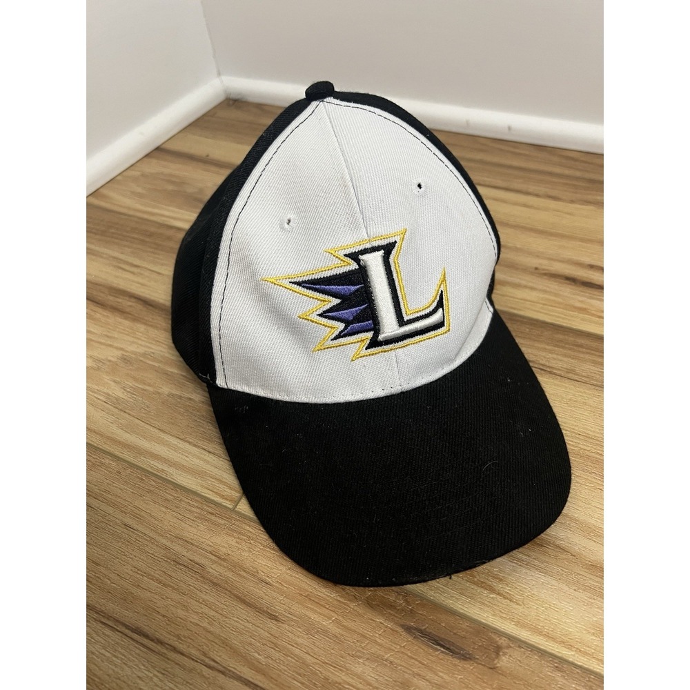 VTG Louisville Bats Logo Acrylic Hat Baseball Cap‎ White Purple Black Yellow
